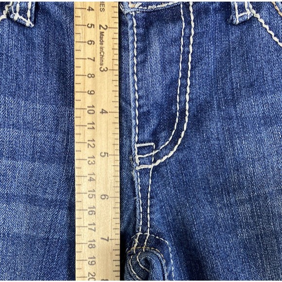 Earl Jean Womens Size 5 Capri Crop Jeans Stretch White Stitching Embellished - Picture 9 of 11